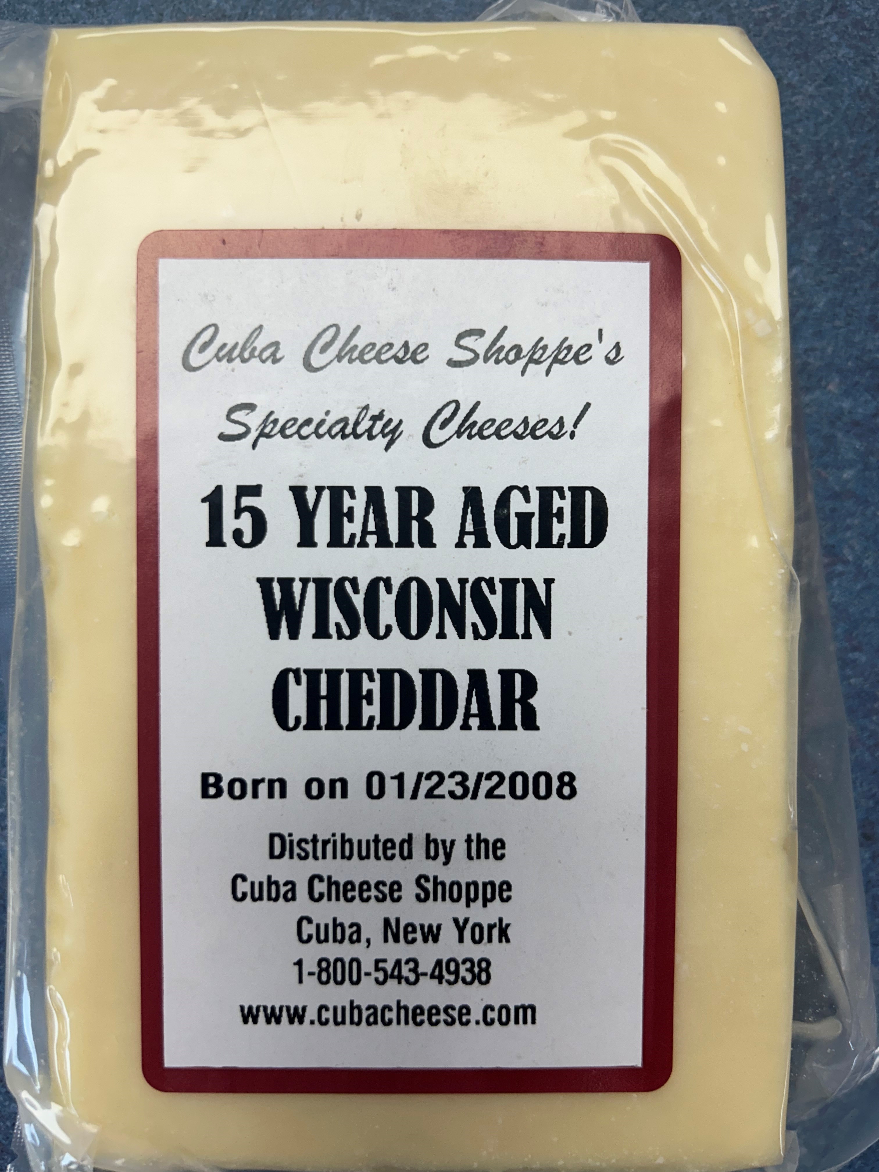 Cuba Cheese Shoppe Inc. 15 Year Aged Wisconsin Cheddar